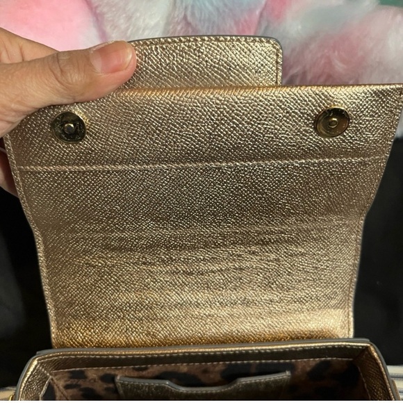 Authentic⚠️Dolce & Gabbana Gold and Silver Embellished Crossbody Bag - Picture 9 of 11